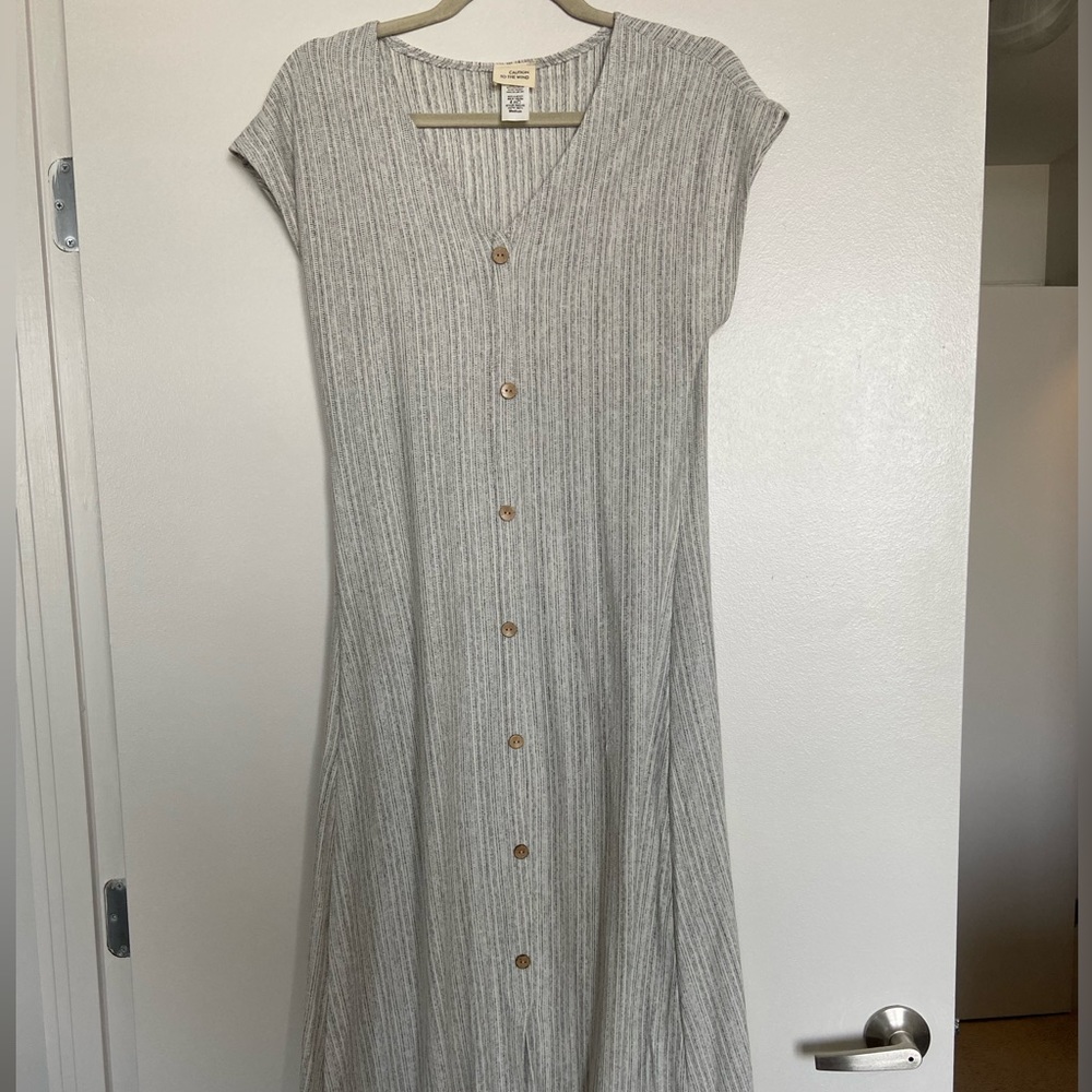 Caution to the Wind Striped Maxi Dress